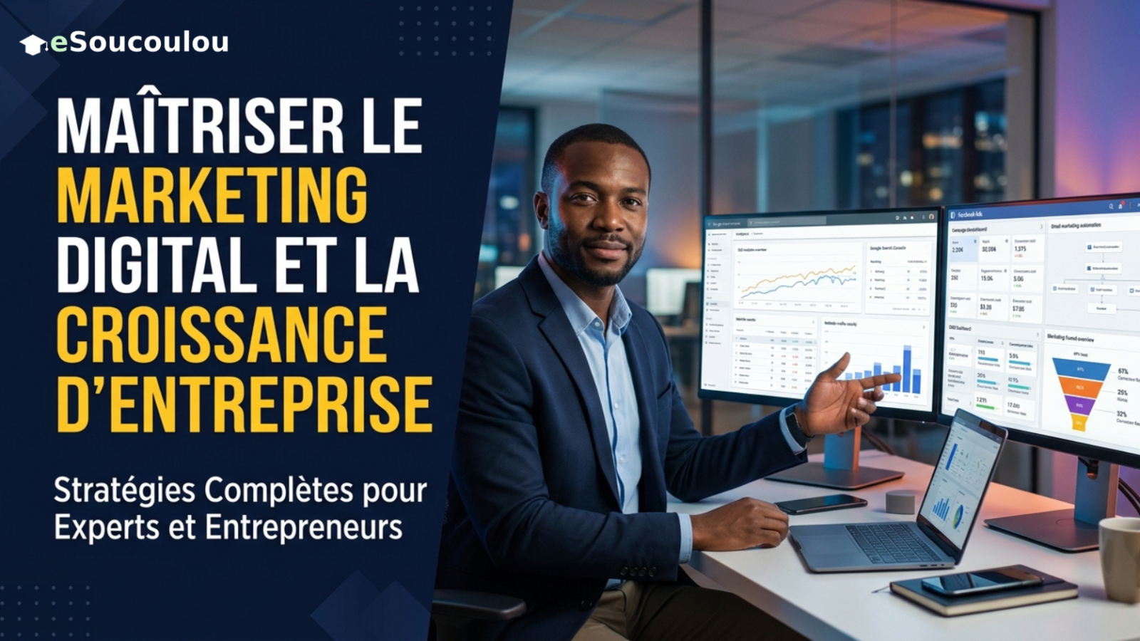 Marketing digital complet : Facebook Ads, SEO, email — 12 modules en 1