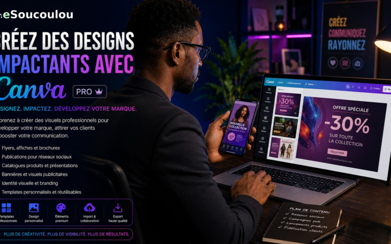 Canva Pro pour commerçants : flyers, stories et catalogues pro en 2h
