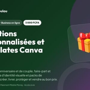 Vendre des créations personnalisées et des templates Canva : magazines d&rsquo;anniversaire, faire-part, kits d&rsquo;identité visuelle
